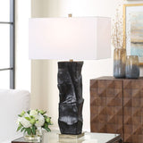 Organic-Shaped Black Ceramic Table Lamp by Uttermost Altaria, alternate view 2