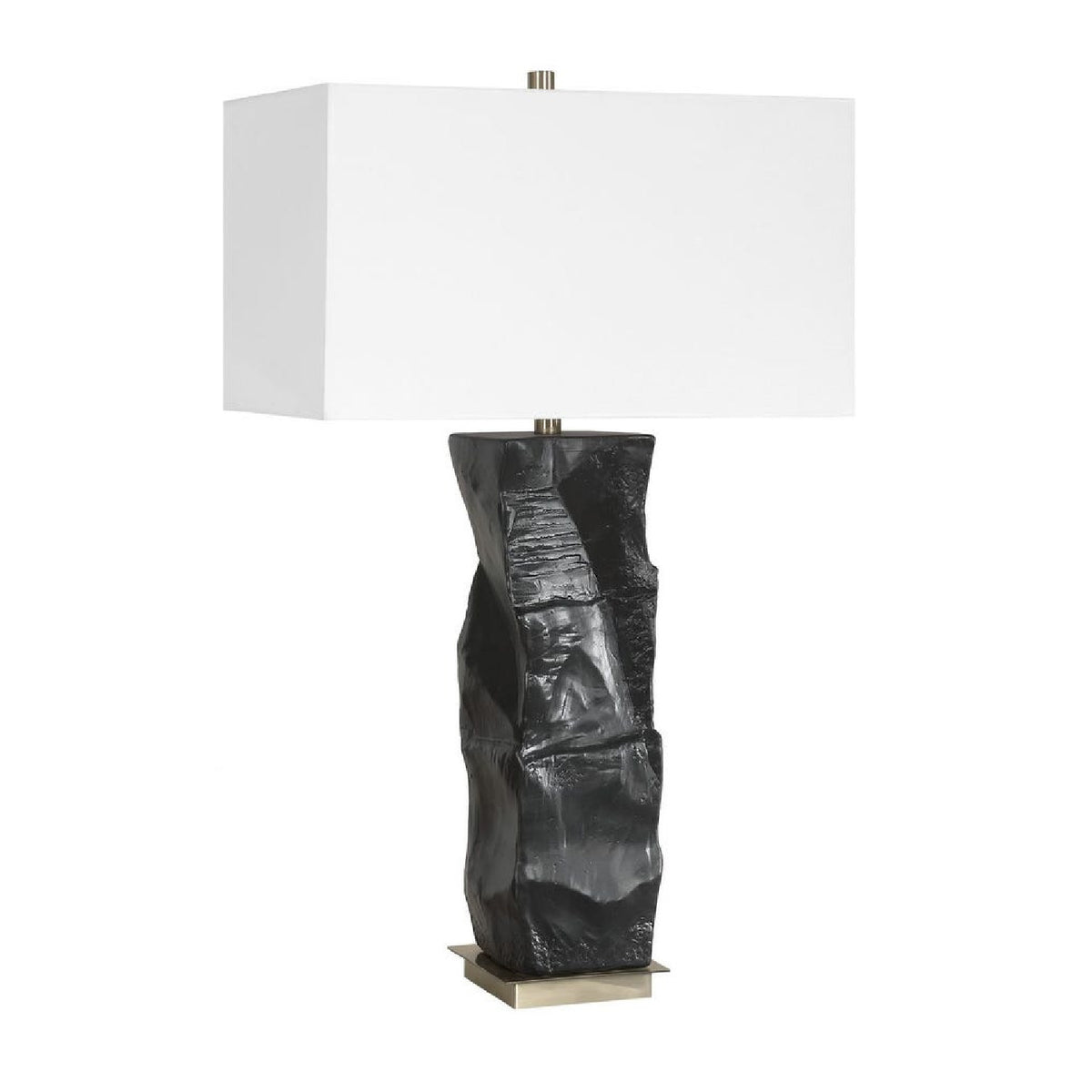 Organic-Shaped Black Ceramic Table Lamp by Uttermost Altaria, alternate view 4