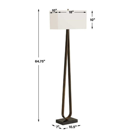 Minimalist Bronze Floor Lamp by Uttermost Galloway, alternate view 5