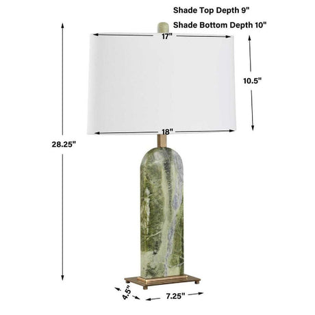 Modern European furniture - Green Marble Table Lamp by Uttermost Moorea - www.oroa.com