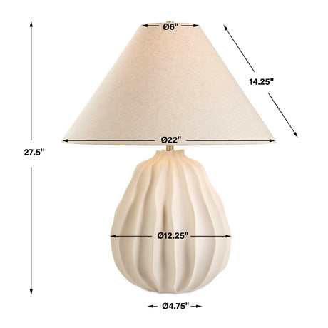 Modern European furniture - Beige Porcelain Table Lamp - www.oroa.com