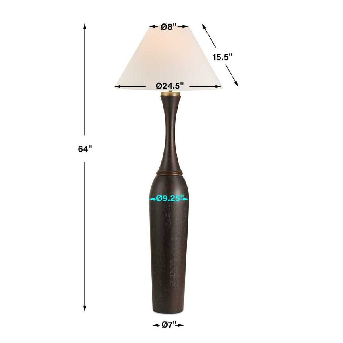 Bronze Solid Wood Floor Lamp | Uttermost Pravin - www.oroa.com