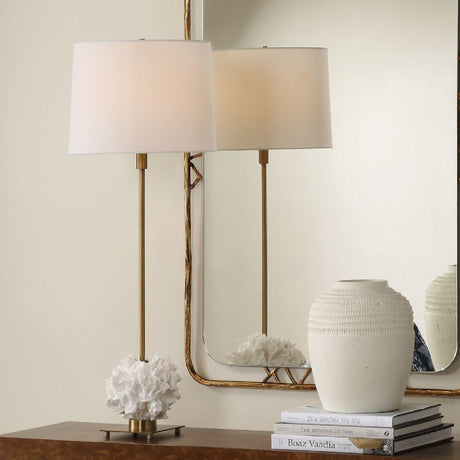 White Coral Sculpture Buffet Lamp by Uttermost Caronia, alternate view 8