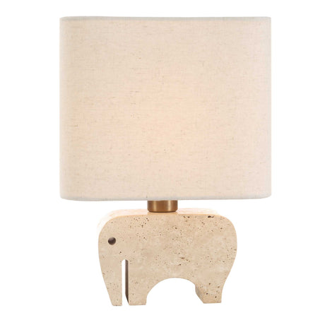 Modern European furniture - Travertine Elephant Accent Lamp - www.oroa.com
