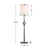Rustic Bronze Cordless Buffet Lamp by Uttermost Puncture, alternate view 5