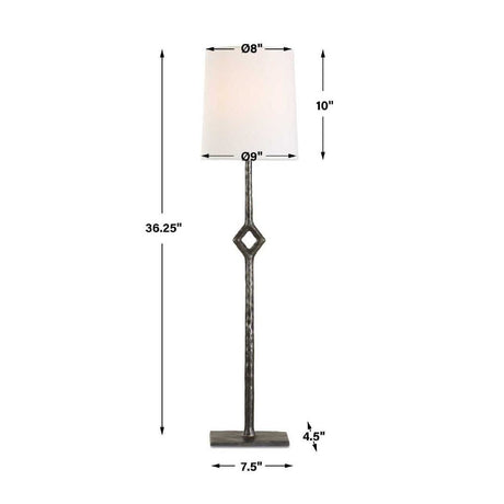 Rustic Bronze Cordless Buffet Lamp by Uttermost Puncture, alternate view 5