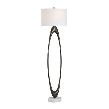 Bronze Open Oval Floor Lamp by Uttermost Sonic, alternate view 3