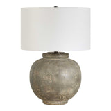 Modern European furniture - Aged Gray Ceramic Table Lamp by Uttermost Rock of Ages - www.oroa.com