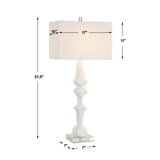 White Sculptural Table Lamp by Uttermost Mayme, alternate view 6