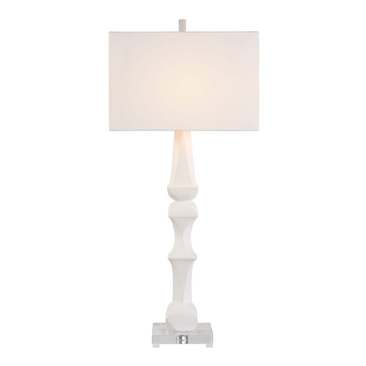 White Sculptural Table Lamp by Uttermost Mayme, alternate view 5