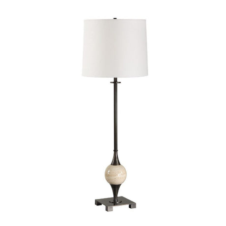 White Linen Shade Buffet Lamp by Uttermost Dempsey, alternate view 11
