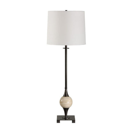 White Linen Shade Buffet Lamp by Uttermost Dempsey, alternate view 13