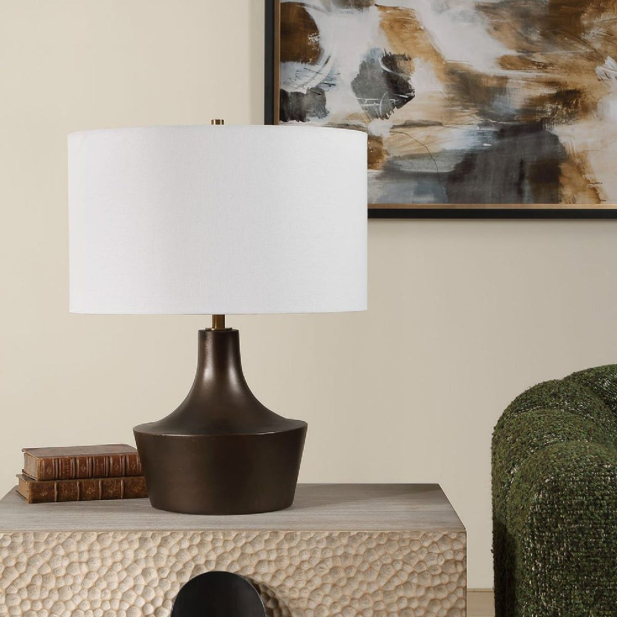 Modern European furniture - Bronze Curved Table Lamp by Uttermost Paseo - www.oroa.com