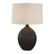 Chiseled Black Ceramic Table Lamp by Uttermost Levee