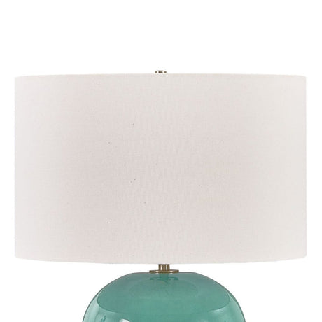 Teal Glazed Ceramic Table Lamp by Uttermost Hollis, alternate view 5