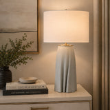 Modern European furniture - Light Blue Ceramic Table Lamp - www.oroa.com