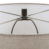 Modern European furniture - Ridged White Ceramic Table Lamp - www.oroa.com