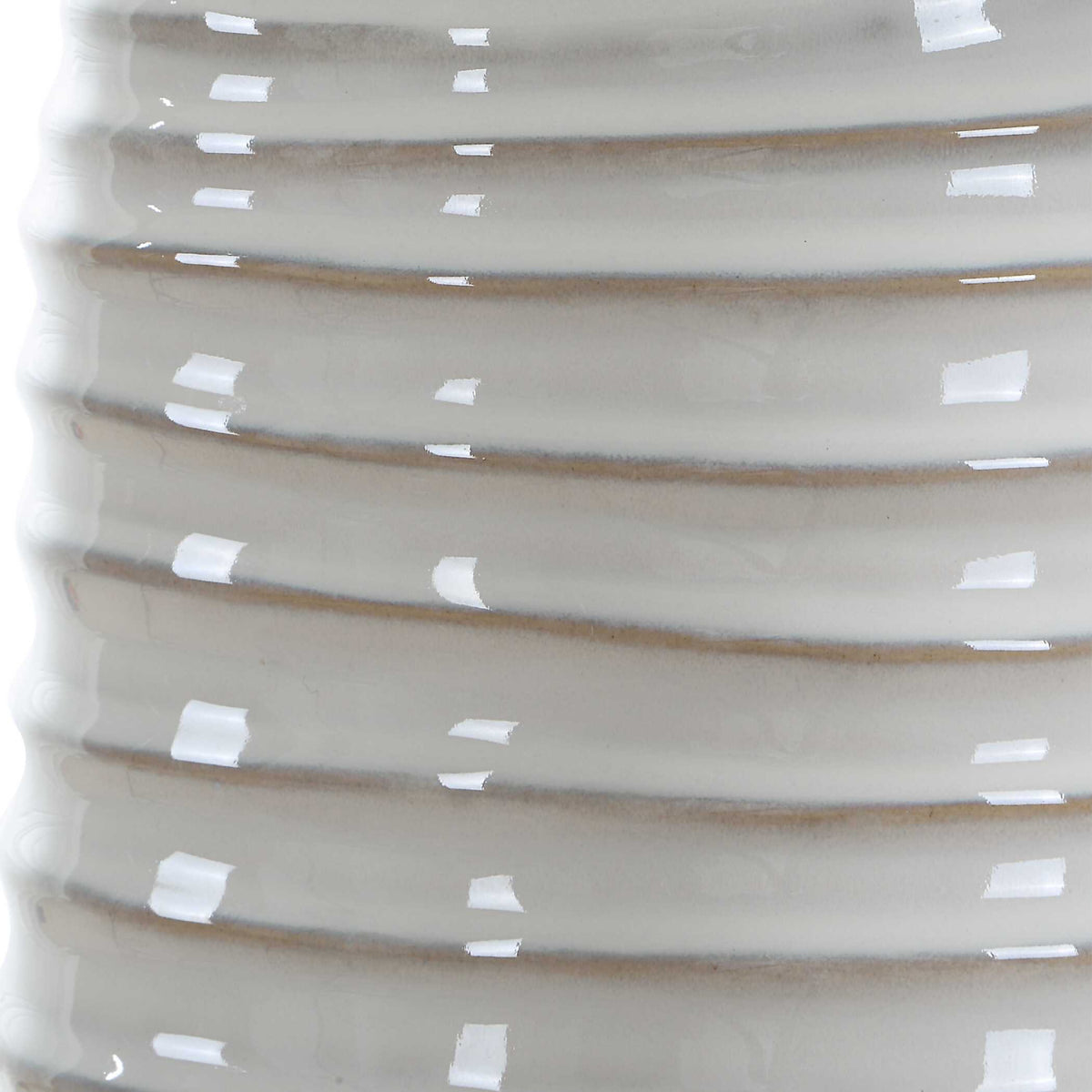 Modern European furniture - Ridged White Ceramic Table Lamp - www.oroa.com