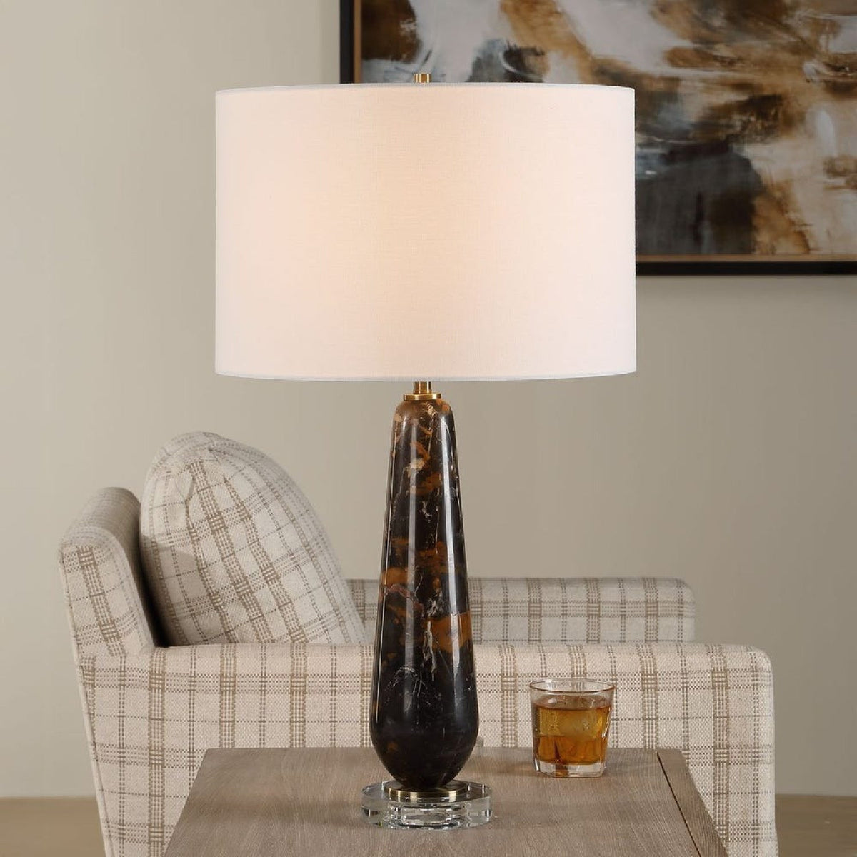 Modern European furniture - Dark Marble Table Lamp by Uttermost  Dames - www.oroa.com