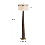 Modern European furniture - Dark Oak Wood Floor Lamp - www.oroa.com