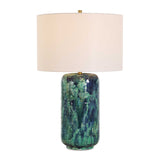 Modern European furniture - Glazed Cylindrical Ceramic Table Lamp - www.oroa.com