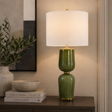 Modern European furniture - Hourglass Green Ceramic Table Lamp by Uttermost Meyer - www.oroa.com