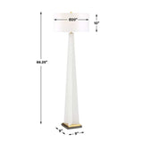 Frosted White Floor Lamp | Uttermost Rosin - www.oroa.com