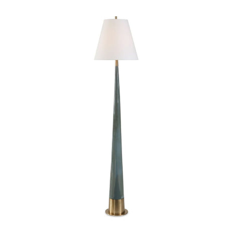 Blue Tapered Ceramic Floor Lamp by Uttermost Riccardi, alternate view 3