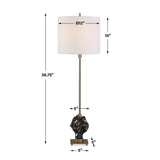 Black Organic-Shaped Buffet Lamp by Uttermost Flori, alternate view 5