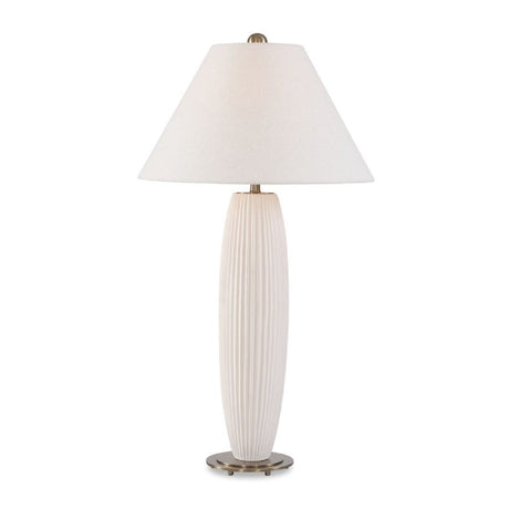 White Fluted Ceramic Table Lamp by Uttermost Brinsley