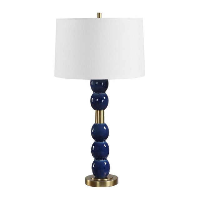 Stacked Blue Orbs Table Lamp by Uttermost Bellore