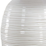 Modern European furniture - Ribbed White Ceramic Table Lamp - www.oroa.com