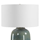 Modern European furniture - Blue Mottled Ceramic Table Lamp - www.oroa.com