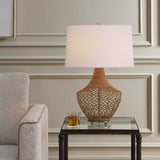 Modern European furniture - Woven Rattan Base Table Lamp - www.oroa.com