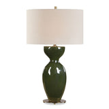 Green Ceramic Hourglass Table Lamp by Uttermost Curhan