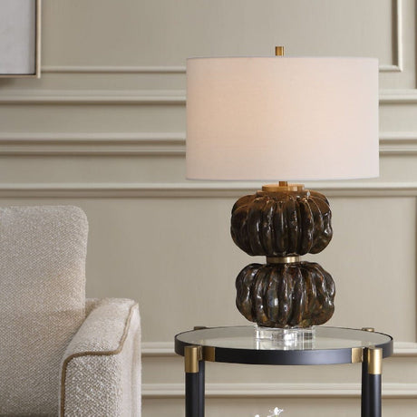 Stacked Fluted Ceramic Table Lamp by Uttermost Jaudon, alternate view 2