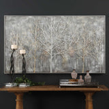 Modern European furniture - Silver Toned Woodland Artwork - www.oroa.com