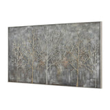 Modern European furniture - Silver Toned Woodland Artwork - www.oroa.com