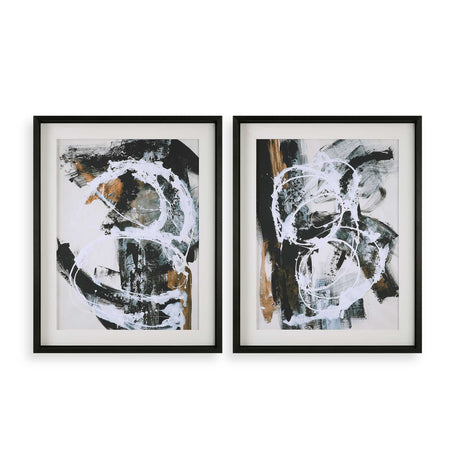 Modern European furniture - Framed Abstract Artwork Set (2) - www.oroa.com