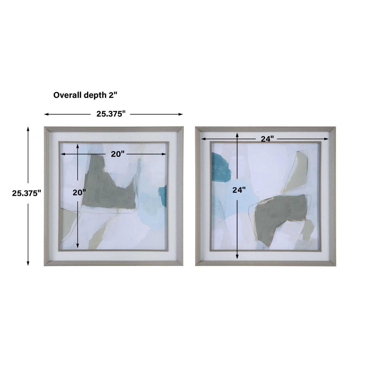 Modern European furniture - Modern Abstract Artwork Set (2) - www.oroa.com