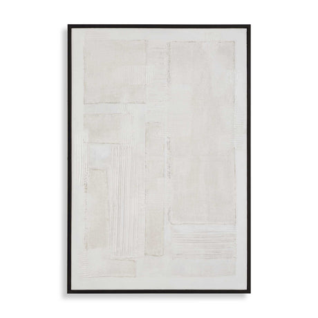 Modern European furniture - Cream Textured Minimalist Artwork - www.oroa.com
