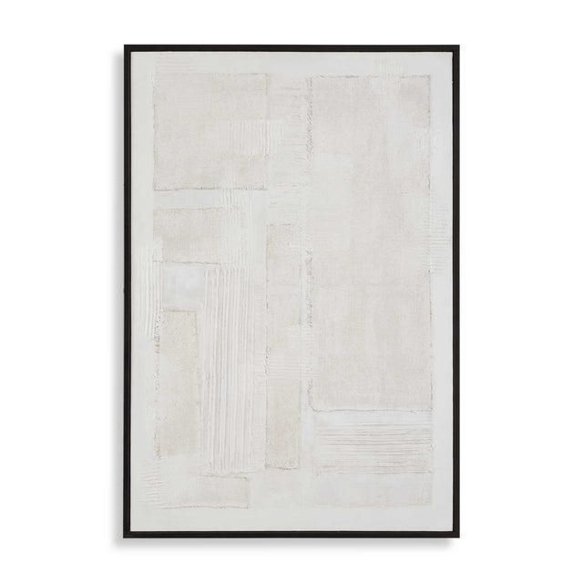 Modern European furniture - Cream Textured Minimalist Artwork - www.oroa.com