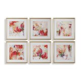Modern European furniture - Red Floral Abstract Art Prints (6) - www.oroa.com