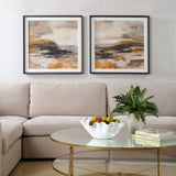 Brown Shades Abstract Art Prints (2) | Uttermost Cinnamon Shore