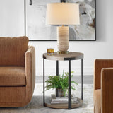 Modern European furniture - Round Two-Layer Side Table - www.oroa.com