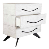 White Wooden 3-Drawer Chest by Uttermost Vivi, alternate view 4