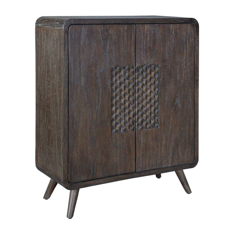 Weathered Mindi Wood 2-Door Cabinet by Uttermost Hausen, alternate view 3