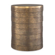 Modern European furniture - Cylindrical Antique Brass Side Table - www.oroa.com