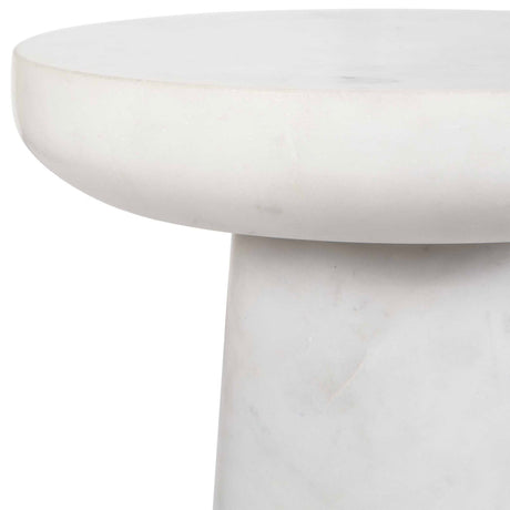 White Marble Indoor/Outdoor Drink Table by Uttermost Lirra, alternate view 4