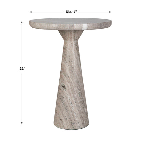 Neutral-Toned Marble Accent Table by Uttermost Stour, alternate view 8